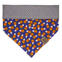 Load image into Gallery viewer, Purple Candy Corn Pet Bandana