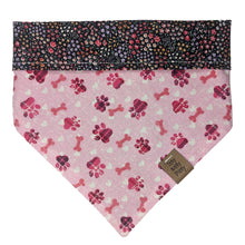 Load image into Gallery viewer, Pink Paw Print Pet Bandana