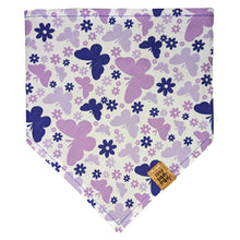 Load image into Gallery viewer, Purple Butterflies Pet Bandana