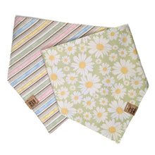 Load image into Gallery viewer, Green Daisies Pet Bandana
