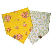 Load image into Gallery viewer, Green Daisies Pet Bandana