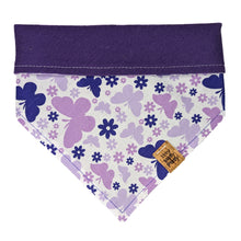 Load image into Gallery viewer, Purple Butterflies Pet Bandana