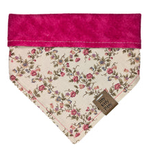 Load image into Gallery viewer, Vintage Pink Floral Pet Bandana