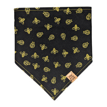 Load image into Gallery viewer, Black Bumblebees and Ladybugs Pet Bandana