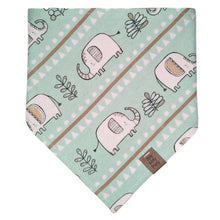Load image into Gallery viewer, Sea Green Elephant Pet Bandana