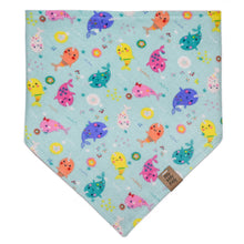 Load image into Gallery viewer, Rainbow Narwhals Pet Bandana