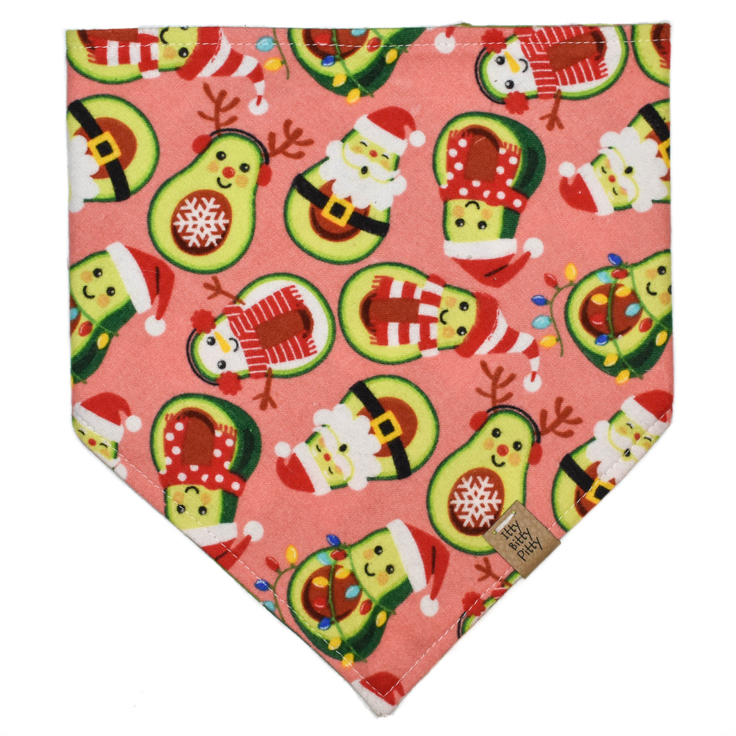 Peach Santacado Pet Bandana