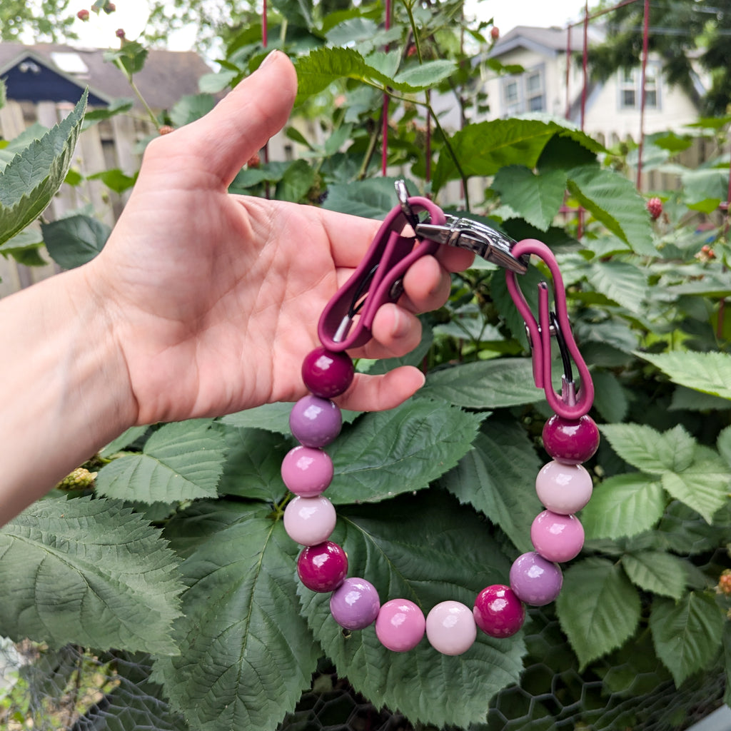 Mulberry Wine Beaded Pet Collar