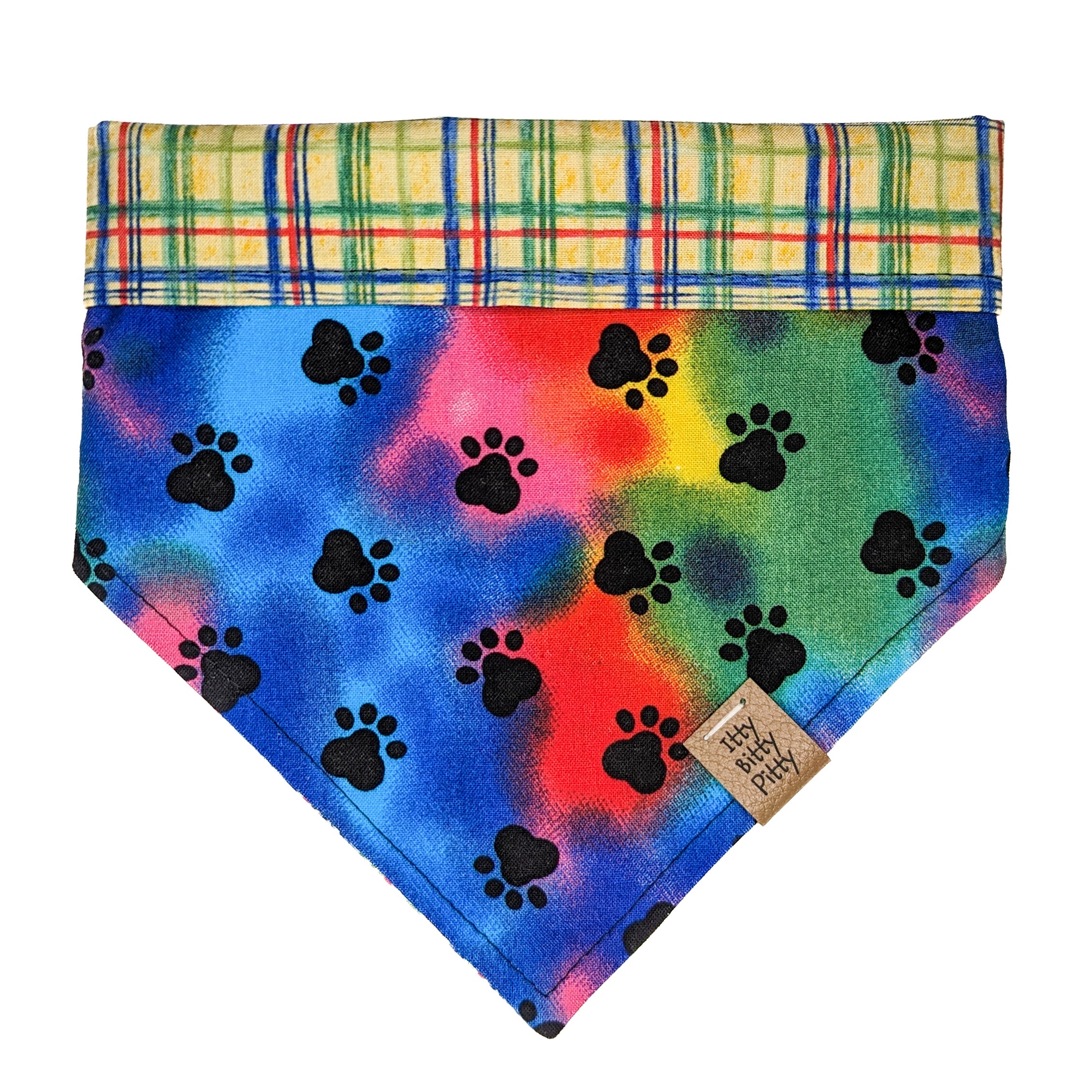 Rainbow Paw Print Pet Bandana