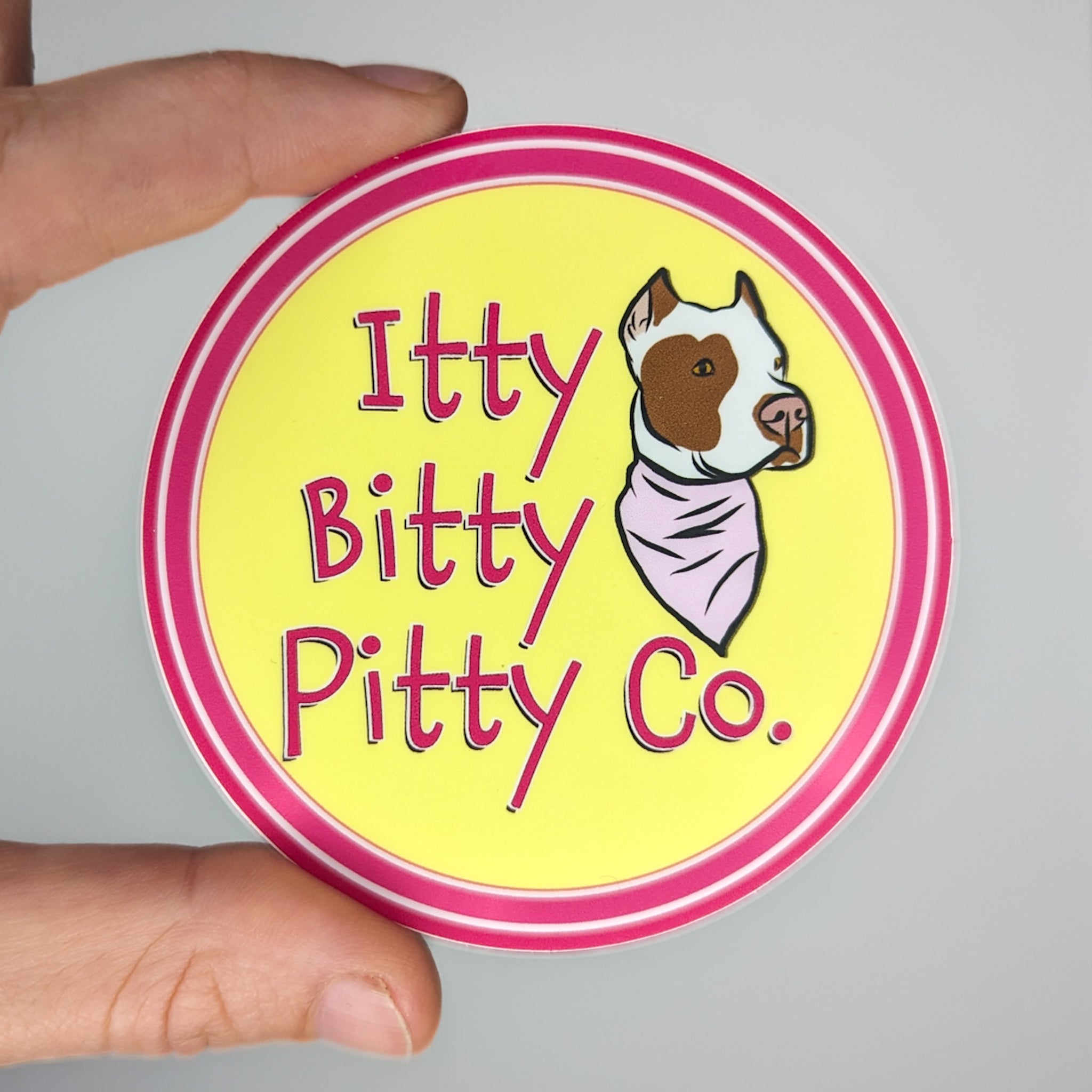 IBP Co. Yellow Logo Sticker – Itty Bitty Pitty Co.