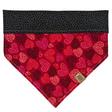 Load image into Gallery viewer, Red Hearts Pet Bandana
