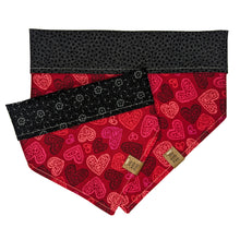 Load image into Gallery viewer, Red Hearts Pet Bandana
