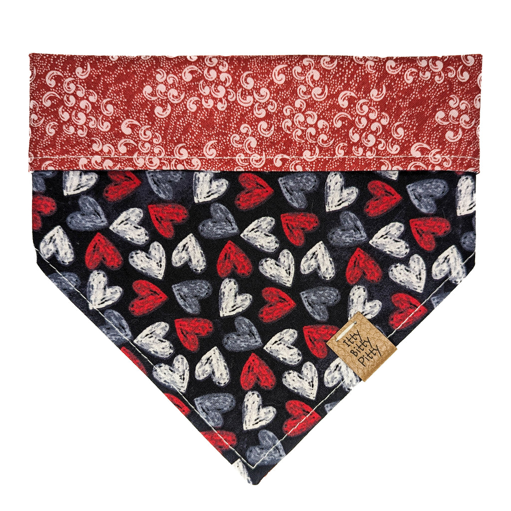 Chalkboard Hearts Pet Bandana