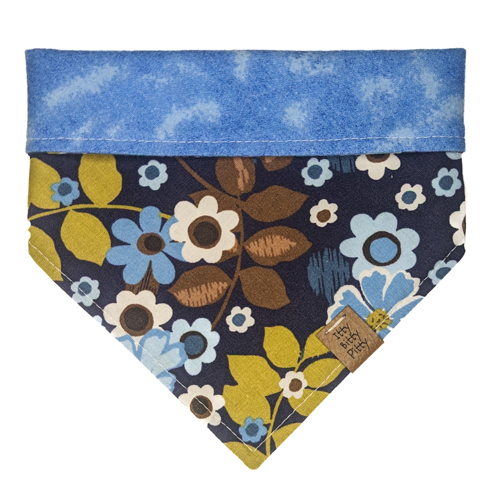 Vintage Blue Floral Pet Bandana