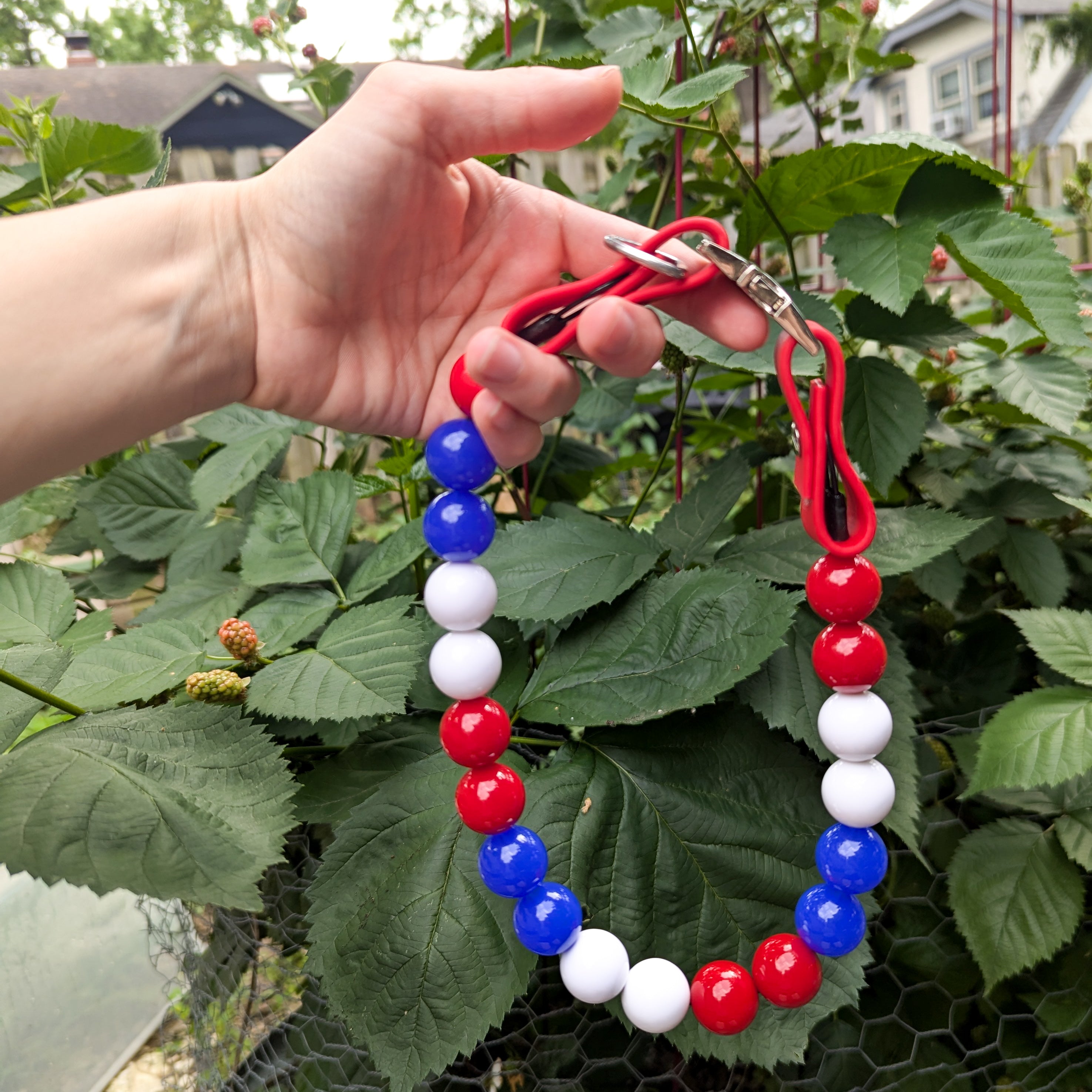 Fourth of July Beaded Pet Collar