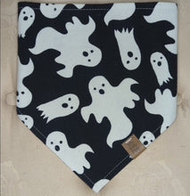 Load and play video in Gallery viewer, Big Glow Ghosts Pet Bandana - GLOW IN THE DARK
