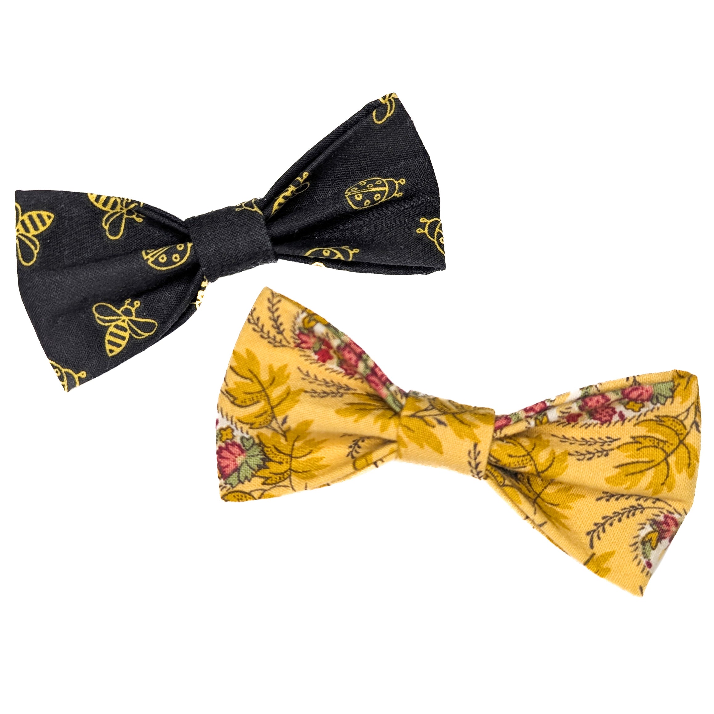 Black Bumblebees and Ladybugs Pet Bow Tie