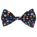 Mini Navy Chrysanthemum Pet Bow Tie