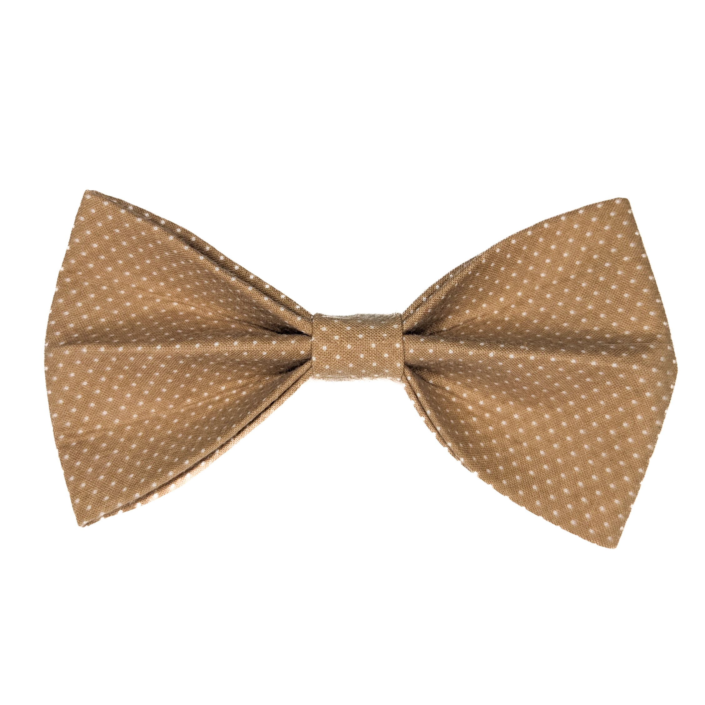 Tan Polka Dot Pet Bow Tie