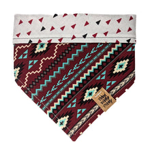 Load image into Gallery viewer, Red Aztec Pet Bandana
