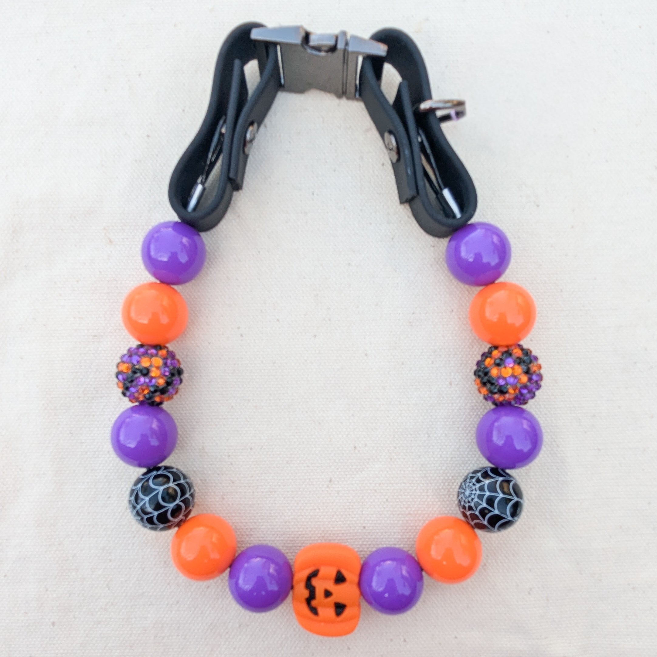 Pumpkin Halloween Beaded Pet Collar