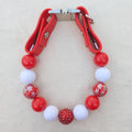 Winter Red Beaded (no Focal) Pet Collar