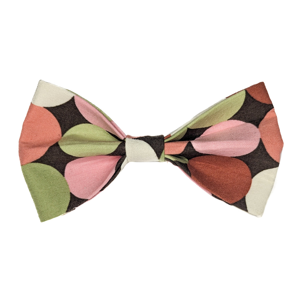 Green and Pink Polka Dot Pet Bow Tie