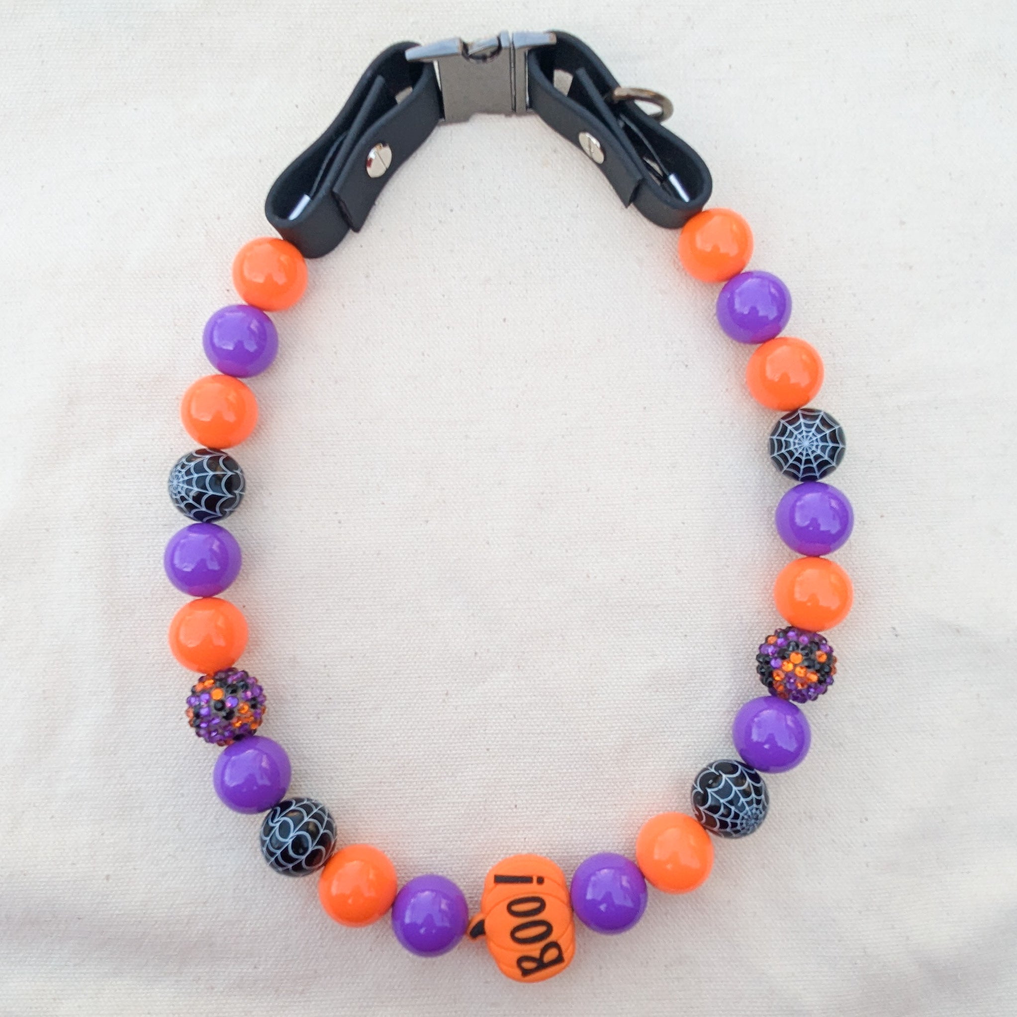Pumpkin Halloween Beaded Pet Collar