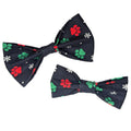 Holiday Paw Print Pet Bow Tie