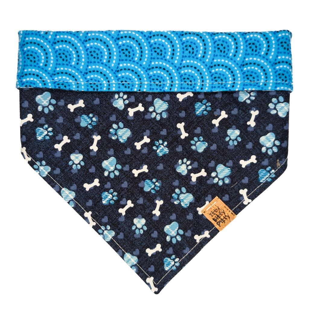 Blue Paw Print Pet Bandana