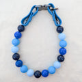 Blue Beaded Pet Collar