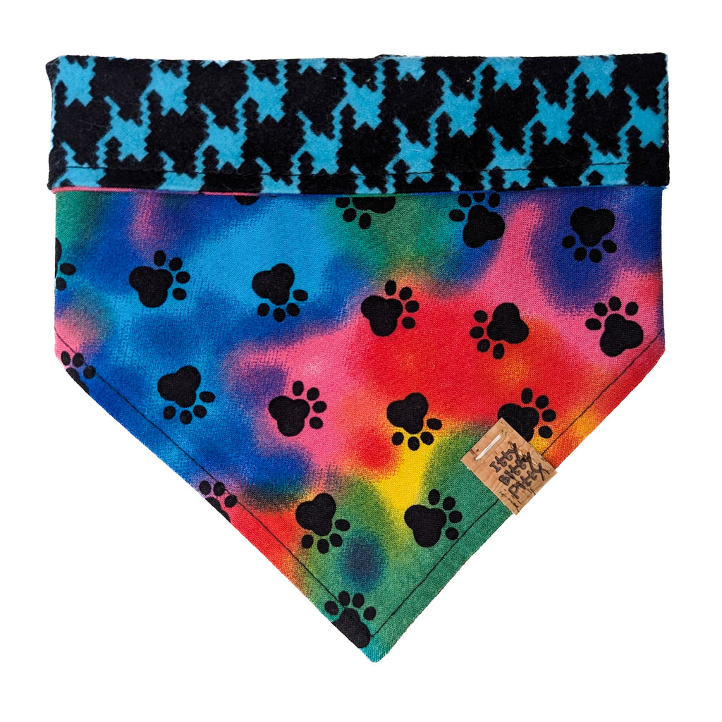 Rainbow Paw Print Pet Bandana