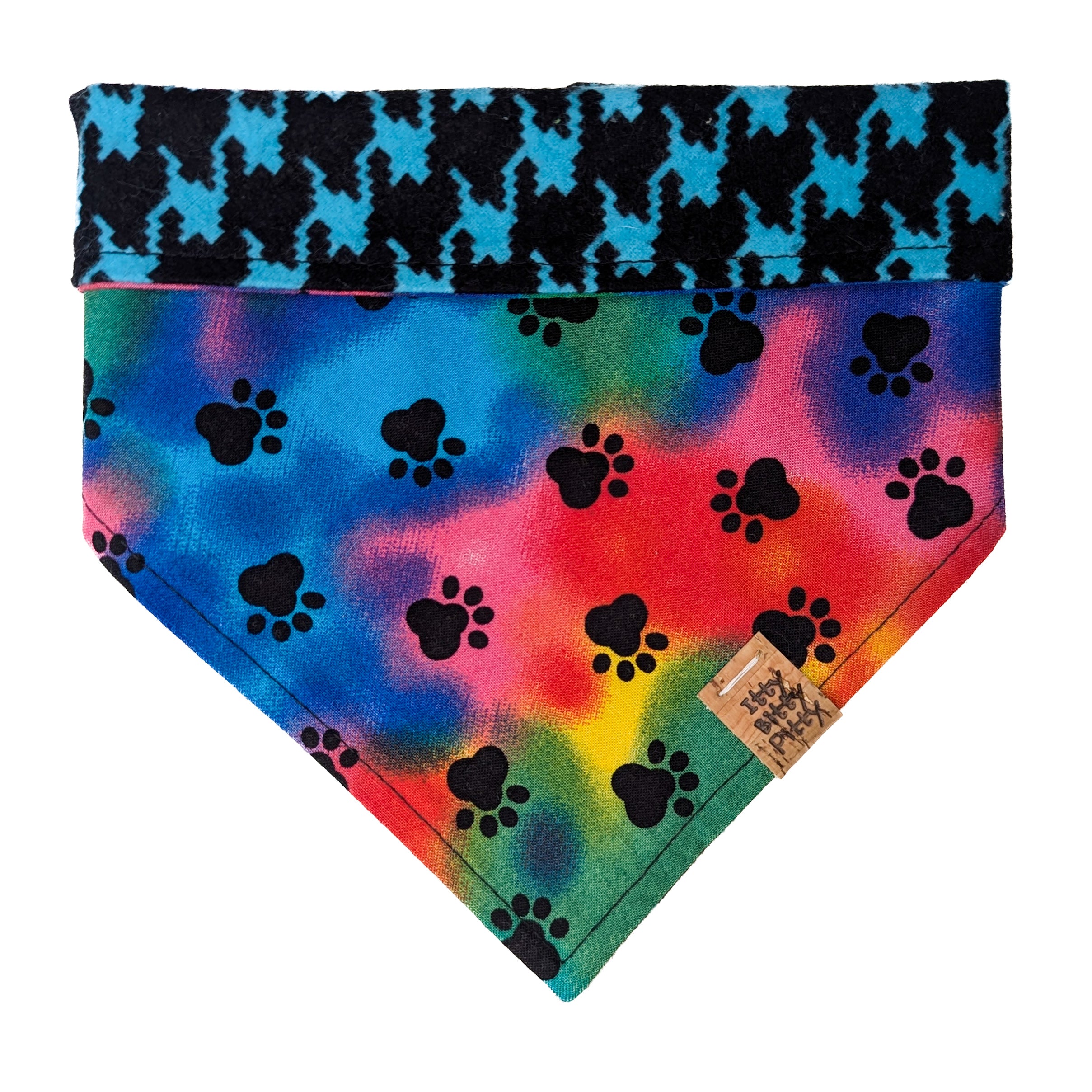 Rainbow Paw Print Pet Bandana
