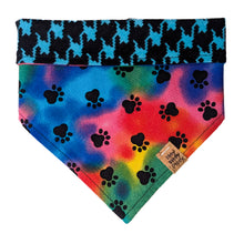 Load image into Gallery viewer, Rainbow Paw Print Pet Bandana
