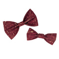 Maroon Shooting Stars Pet Bow Tie