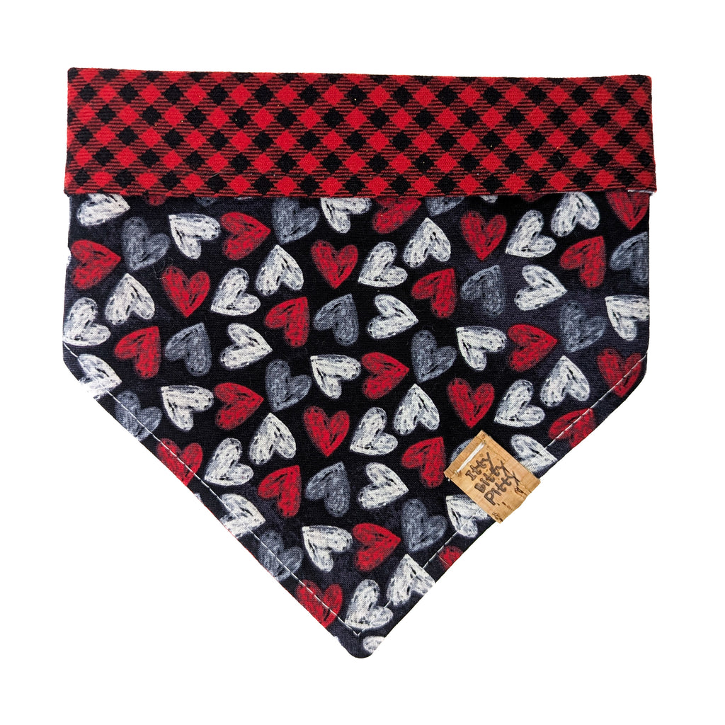 Chalkboard Hearts Pet Bandana