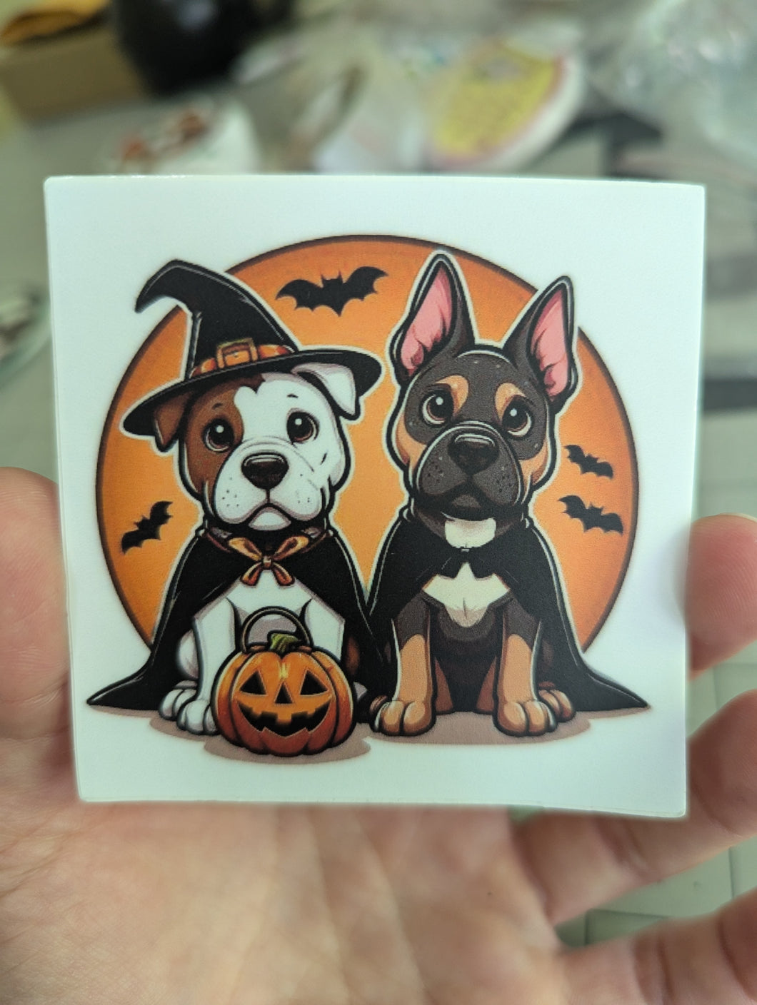 Puppy Trick or Treat Sticker