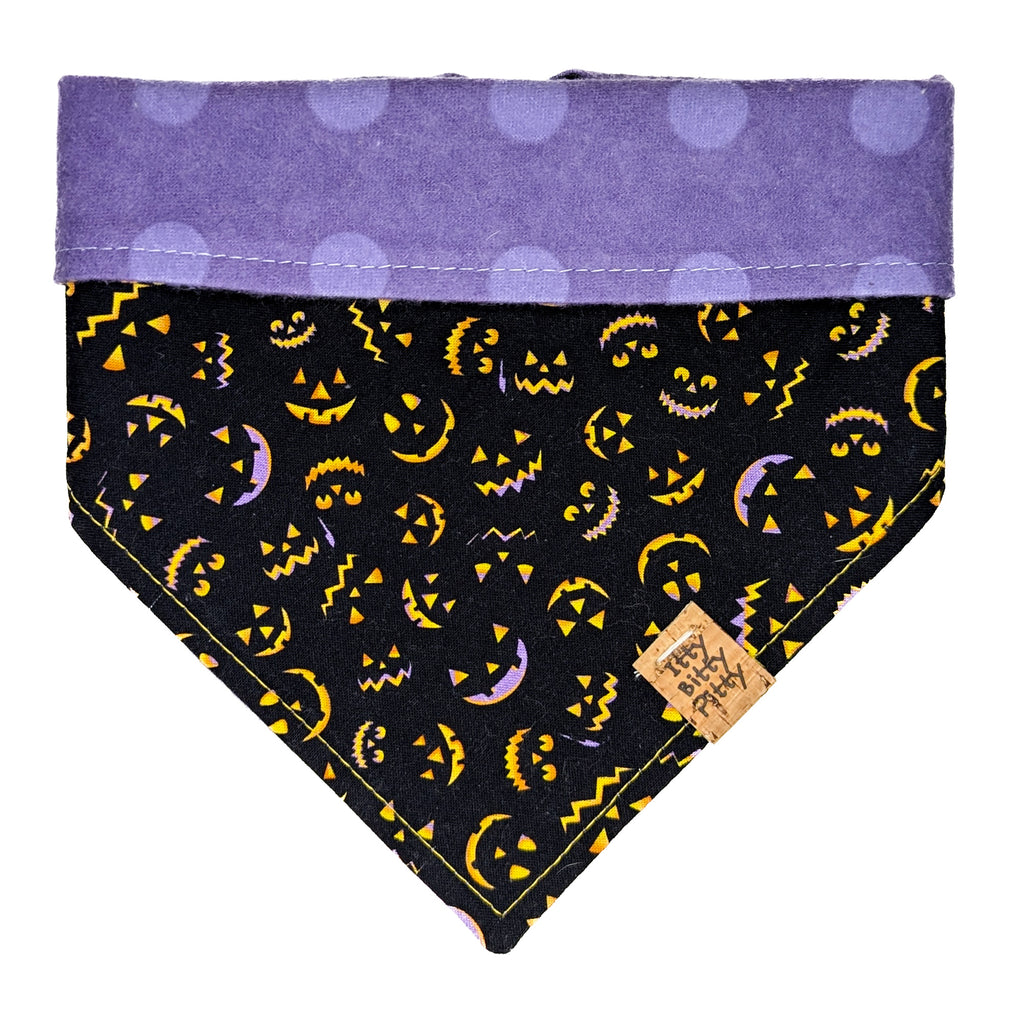 Jack-o-lantern Faces Pet Bandana