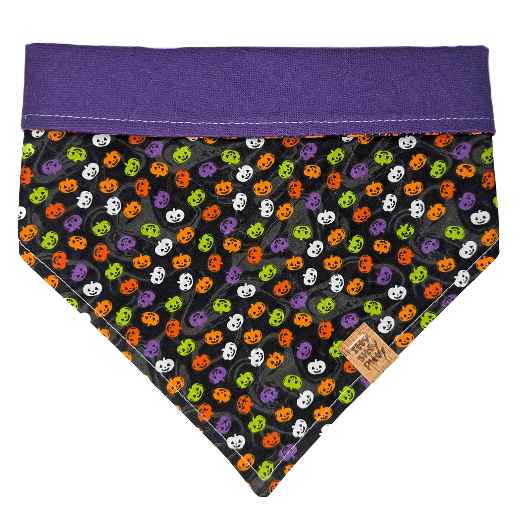 Multi-Color Mini Jack-O-Lantern Pet Bandana