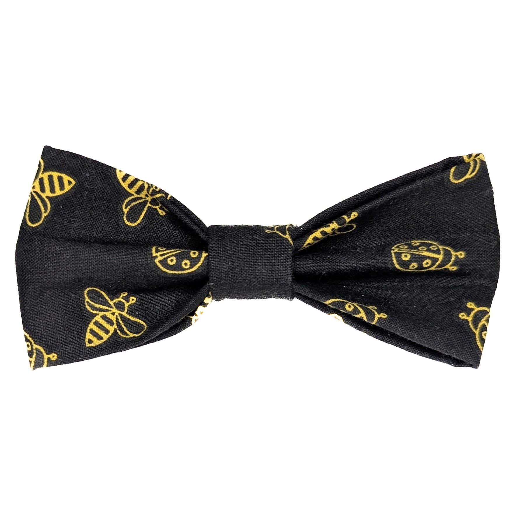 Black Bumblebees and Ladybugs Pet Bow Tie