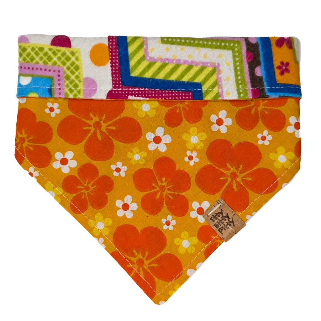 Orange Hibiscus Pet Bandana