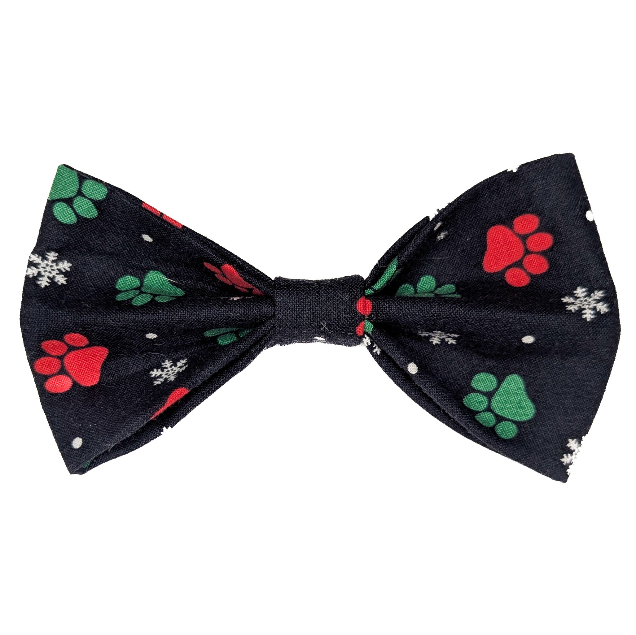 Holiday Paw Print Pet Bow Tie