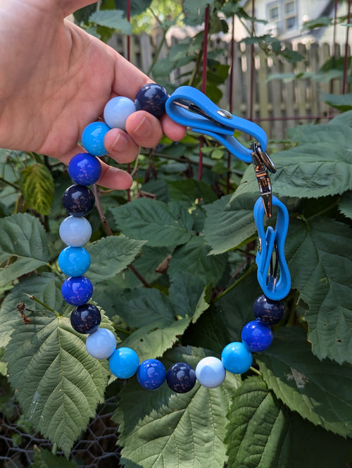 Blue Beaded Pet Collar