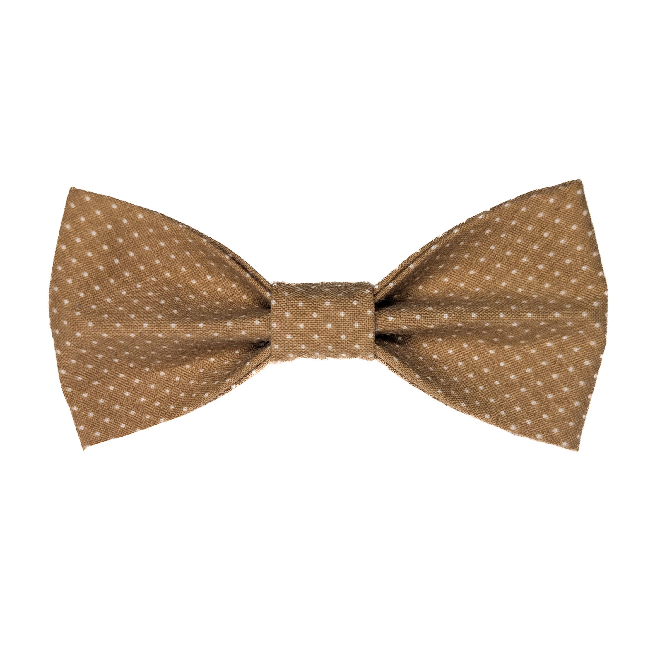 Tan Polka Dot Pet Bow Tie