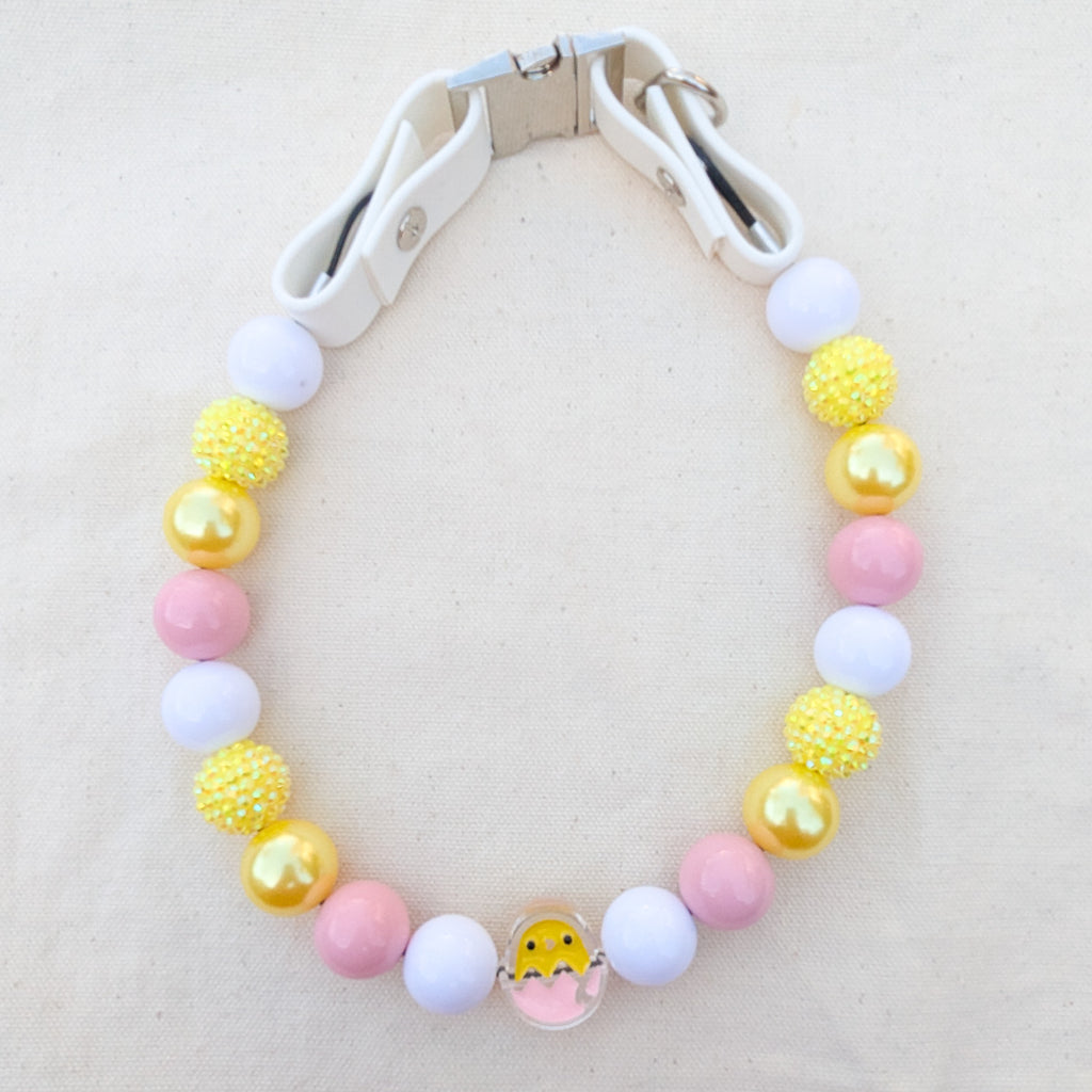 Easter Chick Beaded Pet Collar