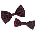 Black and Red Dashed Plaid Pet Bow Tie