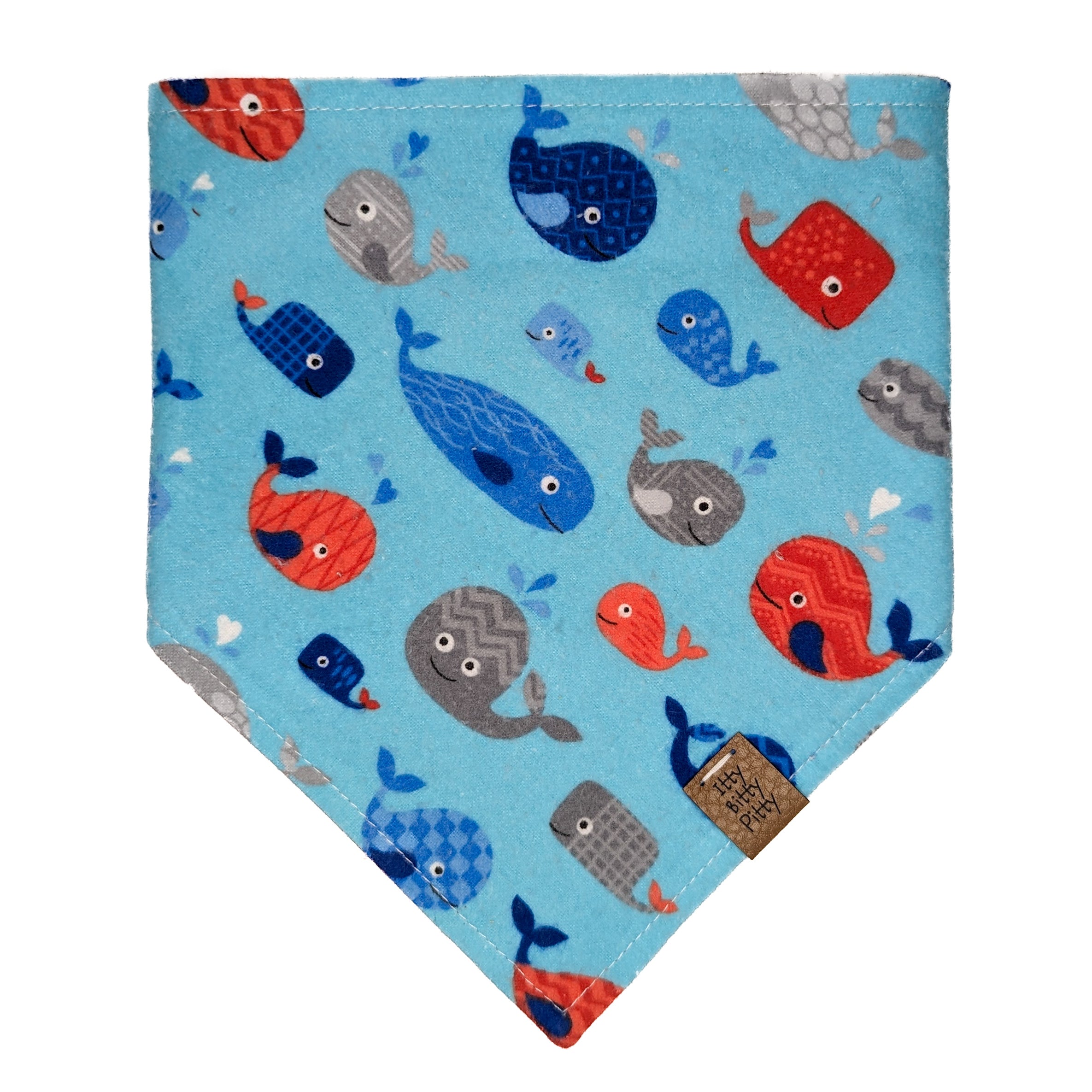 Light Blue Whales Pet Bandana