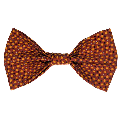 Burnt Orange Mini Stars Pet Bow Tie