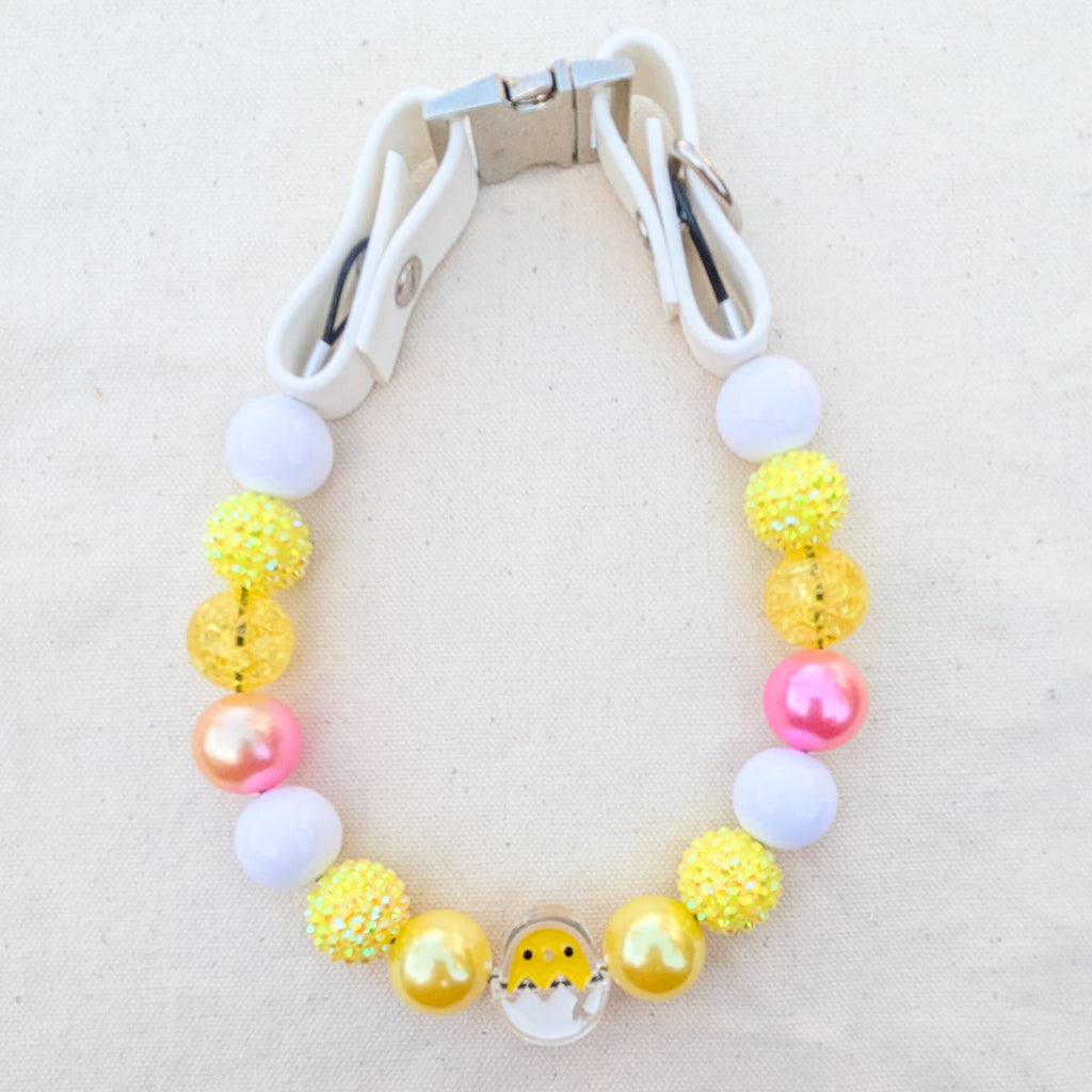 Easter Chick Beaded Pet Collar