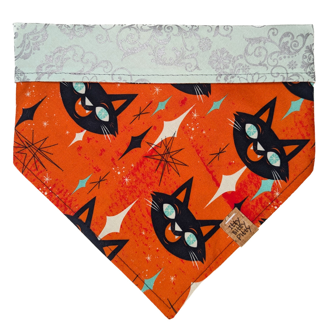 Black Cat Face Pet Bandana